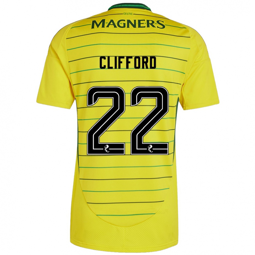 Kandiny Niño Camiseta Lucy Ashworth-Clifford #22 Amarillo 2ª Equipación 2024/25 La Camisa Chile