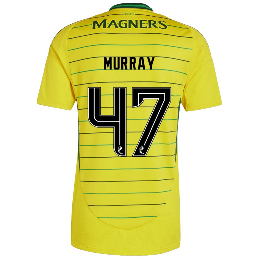 Kandiny Niño Camiseta Dane Murray #47 Amarillo 2ª Equipación 2024/25 La Camisa Chile