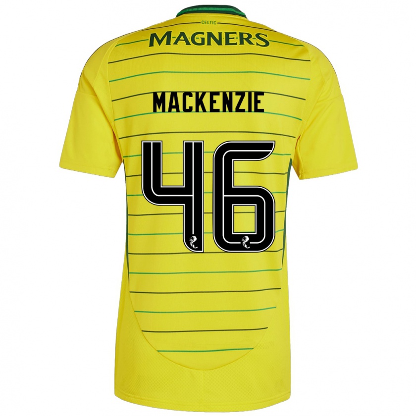 Kandiny Niño Camiseta Magnus Mackenzie #46 Amarillo 2ª Equipación 2024/25 La Camisa Chile