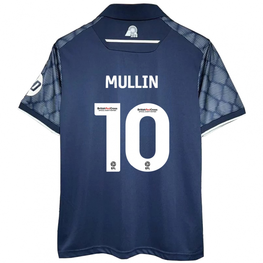 Kandiny Niño Camiseta Paul Mullin #10 Negro 2ª Equipación 2024/25 La Camisa Chile