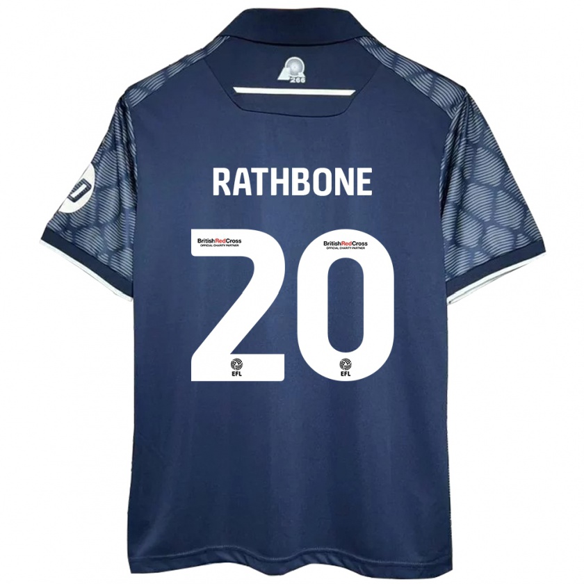 Kandiny Niño Camiseta Ollie Rathbone #20 Negro 2ª Equipación 2024/25 La Camisa Chile