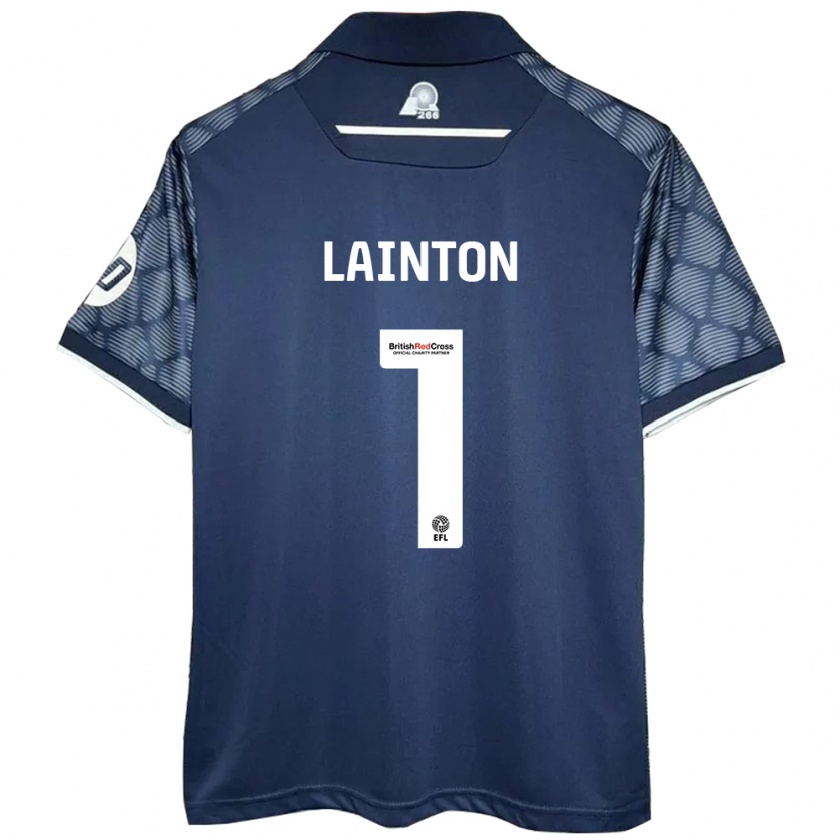 Kandiny Niño Camiseta Rob Lainton #1 Negro 2ª Equipación 2024/25 La Camisa Chile