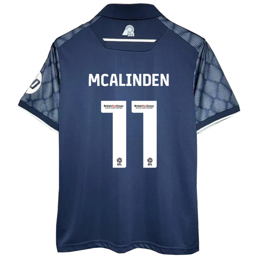 Kandiny Niño Camiseta Liam Mcalinden #11 Negro 2ª Equipación 2024/25 La Camisa Chile