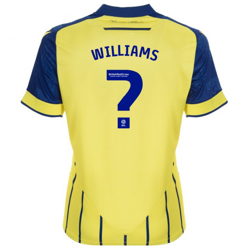 Kandiny Niño Camiseta Alex Williams #0 Amarillo Azul 2ª Equipación 2024/25 La Camisa Chile