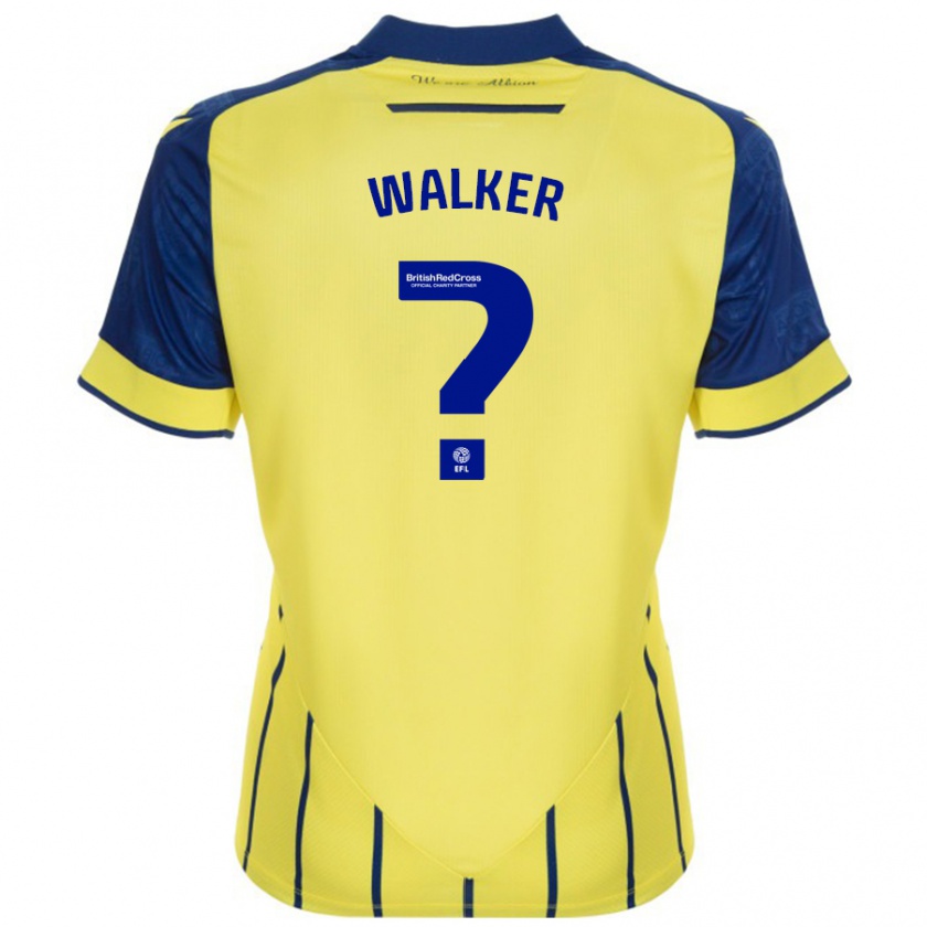 Kandiny Niño Camiseta Adriel Walker #0 Amarillo Azul 2ª Equipación 2024/25 La Camisa Chile