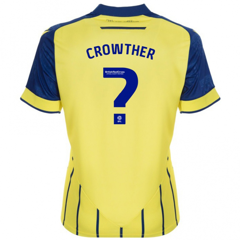 Kandiny Niño Camiseta Matthew Crowther #0 Amarillo Azul 2ª Equipación 2024/25 La Camisa Chile