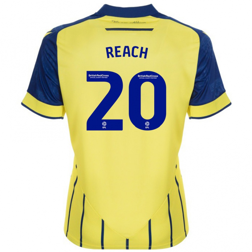 Kandiny Niño Camiseta Adam Reach #20 Amarillo Azul 2ª Equipación 2024/25 La Camisa Chile