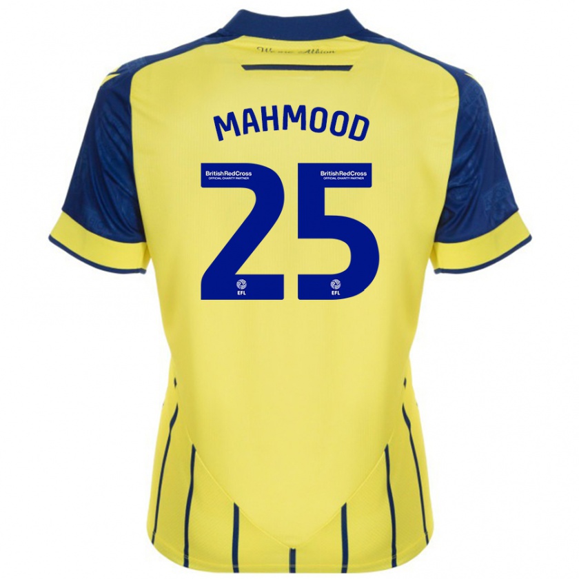 Kandiny Niño Camiseta Mahmood #25 Amarillo Azul 2ª Equipación 2024/25 La Camisa Chile