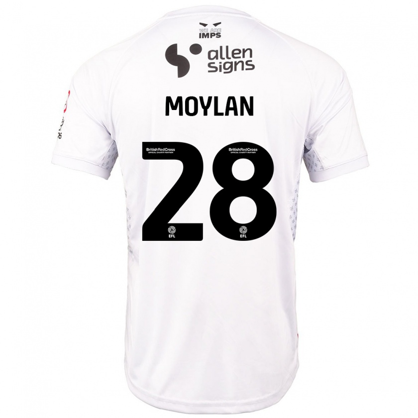 Kandiny Niño Camiseta Jack Moylan #28 Rojo Blanco 2ª Equipación 2024/25 La Camisa Chile