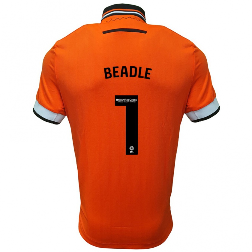 Kandiny Niño Camiseta James Beadle #1 Naranja Blanco 2ª Equipación 2024/25 La Camisa Chile