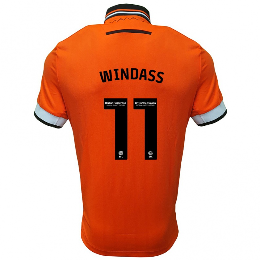 Kandiny Niño Camiseta Josh Windass #11 Naranja Blanco 2ª Equipación 2024/25 La Camisa Chile