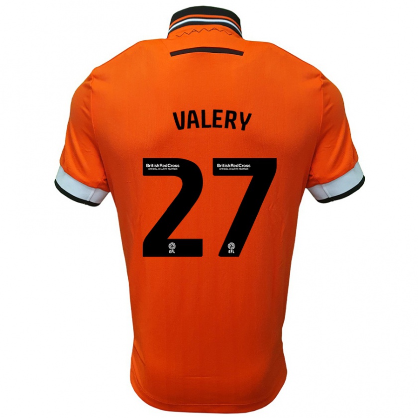 Kandiny Niño Camiseta Yan Valery #27 Naranja Blanco 2ª Equipación 2024/25 La Camisa Chile