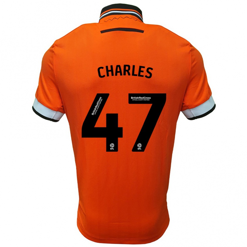 Kandiny Niño Camiseta Pierce Charles #47 Naranja Blanco 2ª Equipación 2024/25 La Camisa Chile