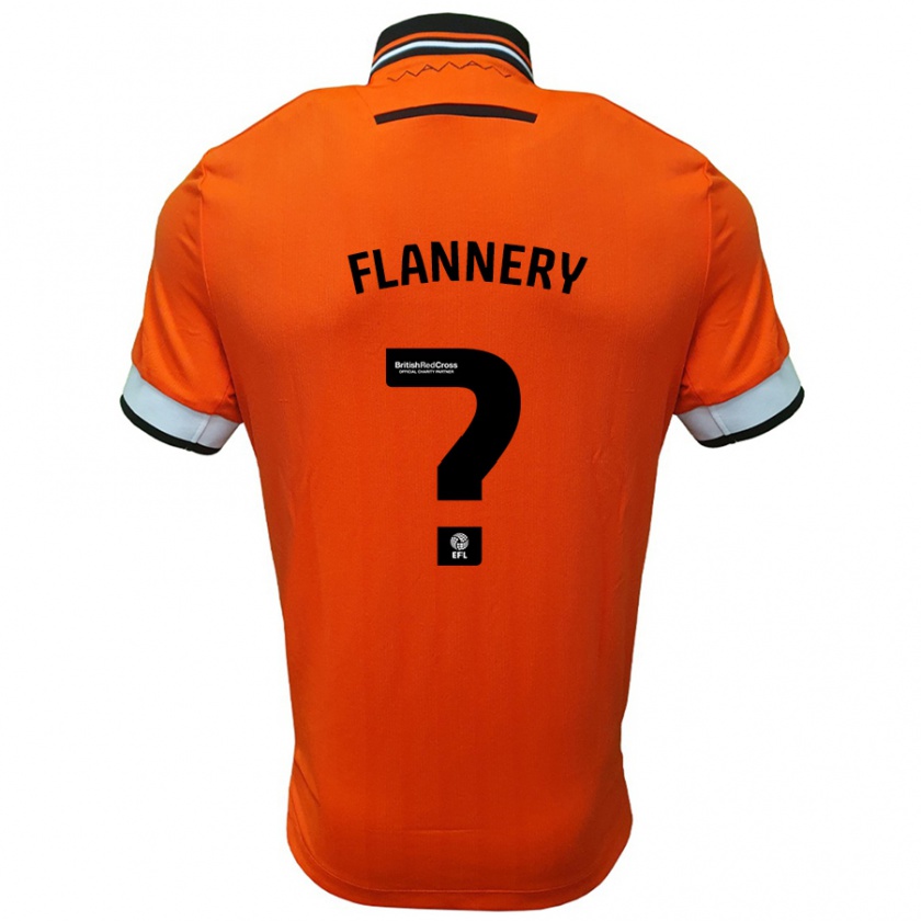 Kandiny Niño Camiseta Cian Flannery #0 Naranja Blanco 2ª Equipación 2024/25 La Camisa Chile