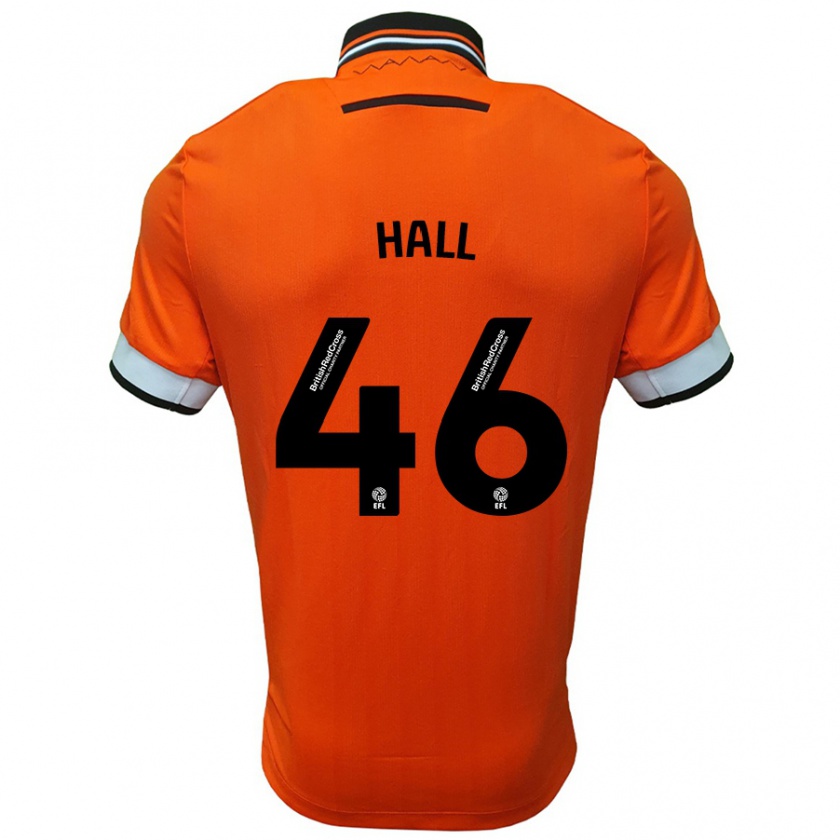 Kandiny Niño Camiseta Jack Hall #46 Naranja Blanco 2ª Equipación 2024/25 La Camisa Chile