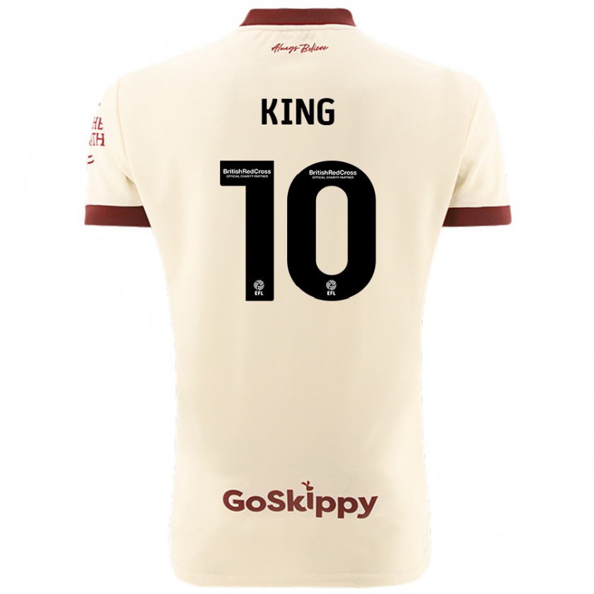 Kandiny Niño Camiseta Andy King #10 Crema Blanco 2ª Equipación 2024/25 La Camisa Chile