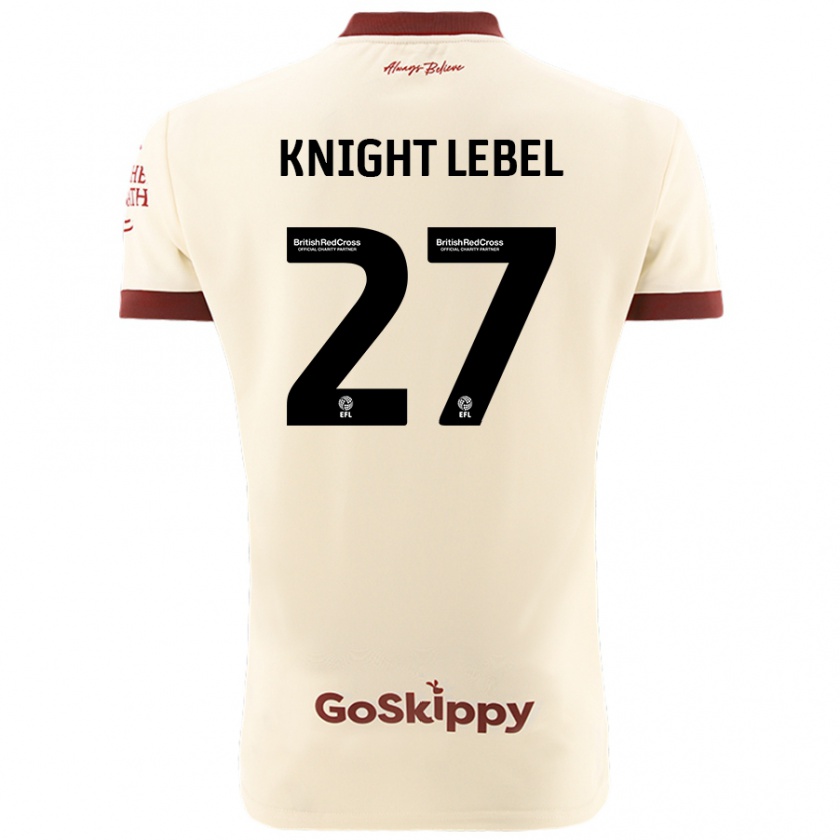 Kandiny Niño Camiseta Jamie Knight-Lebel #27 Crema Blanco 2ª Equipación 2024/25 La Camisa Chile