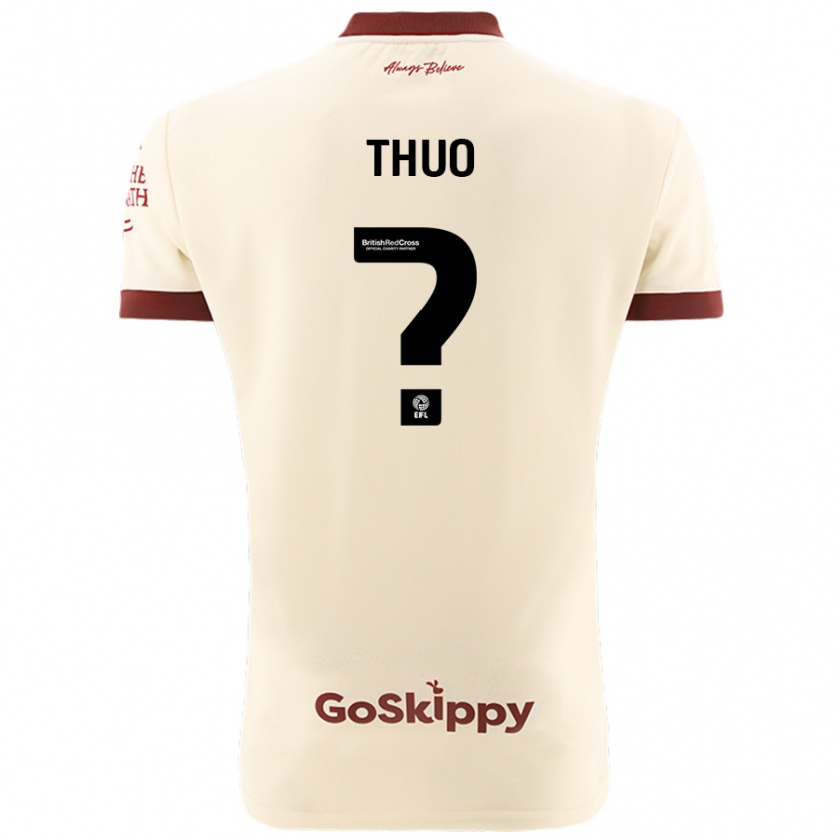 Kandiny Niño Camiseta Mark Thuo #0 Crema Blanco 2ª Equipación 2024/25 La Camisa Chile