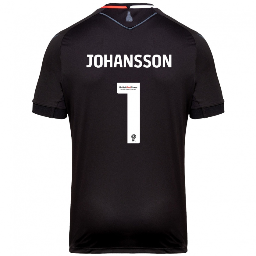 Kandiny Niño Camiseta Viktor Johansson #1 Negro 2ª Equipación 2024/25 La Camisa Chile