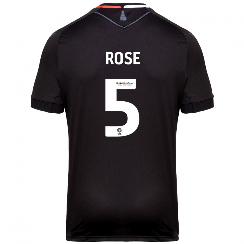 Kandiny Niño Camiseta Michael Rose #5 Negro 2ª Equipación 2024/25 La Camisa Chile