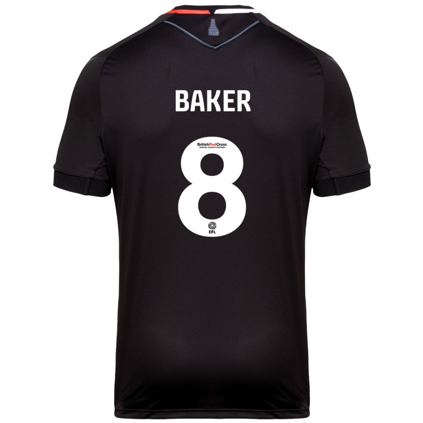 Kandiny Niño Camiseta Lewis Baker #8 Negro 2ª Equipación 2024/25 La Camisa Chile