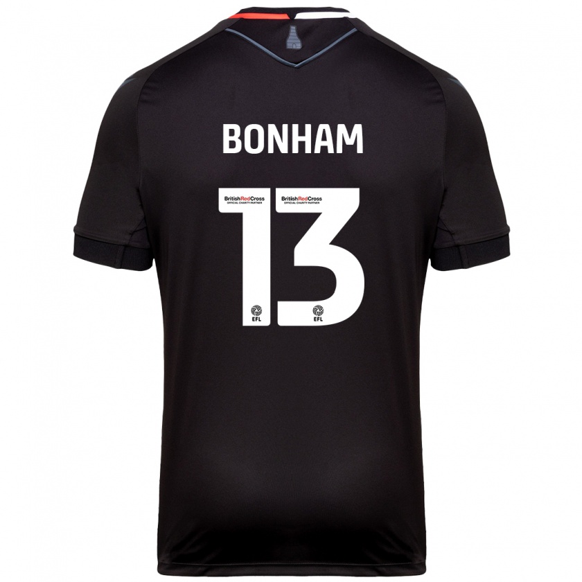 Kandiny Niño Camiseta Jack Bonham #13 Negro 2ª Equipación 2024/25 La Camisa Chile