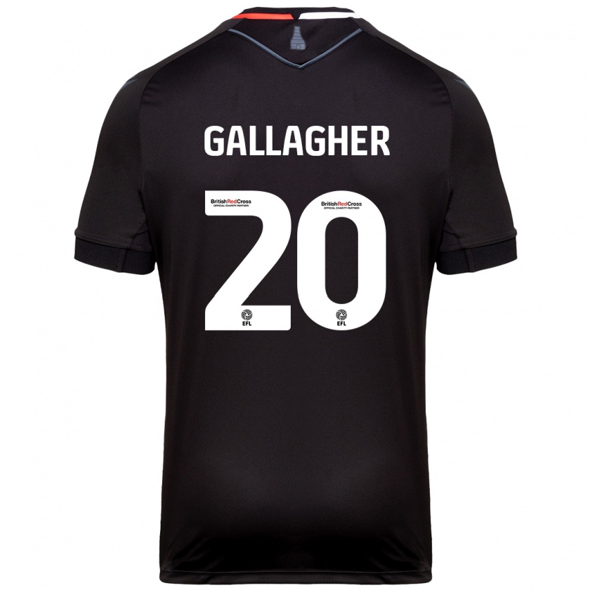 Kandiny Niño Camiseta Sam Gallagher #20 Negro 2ª Equipación 2024/25 La Camisa Chile