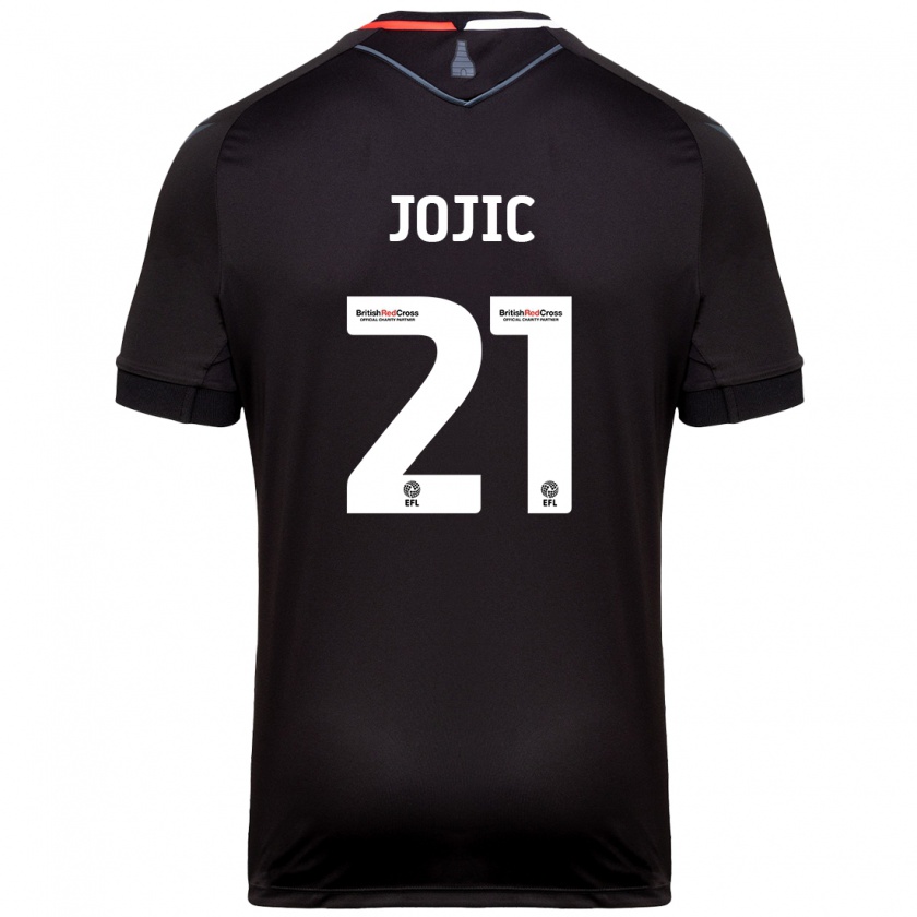 Kandiny Niño Camiseta Nikola Jojic #21 Negro 2ª Equipación 2024/25 La Camisa Chile