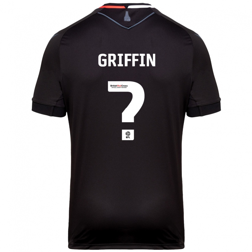 Kandiny Niño Camiseta Jake Griffin #0 Negro 2ª Equipación 2024/25 La Camisa Chile