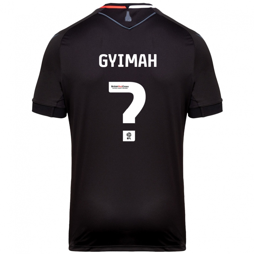 Kandiny Niño Camiseta Francis Gyimah #0 Negro 2ª Equipación 2024/25 La Camisa Chile