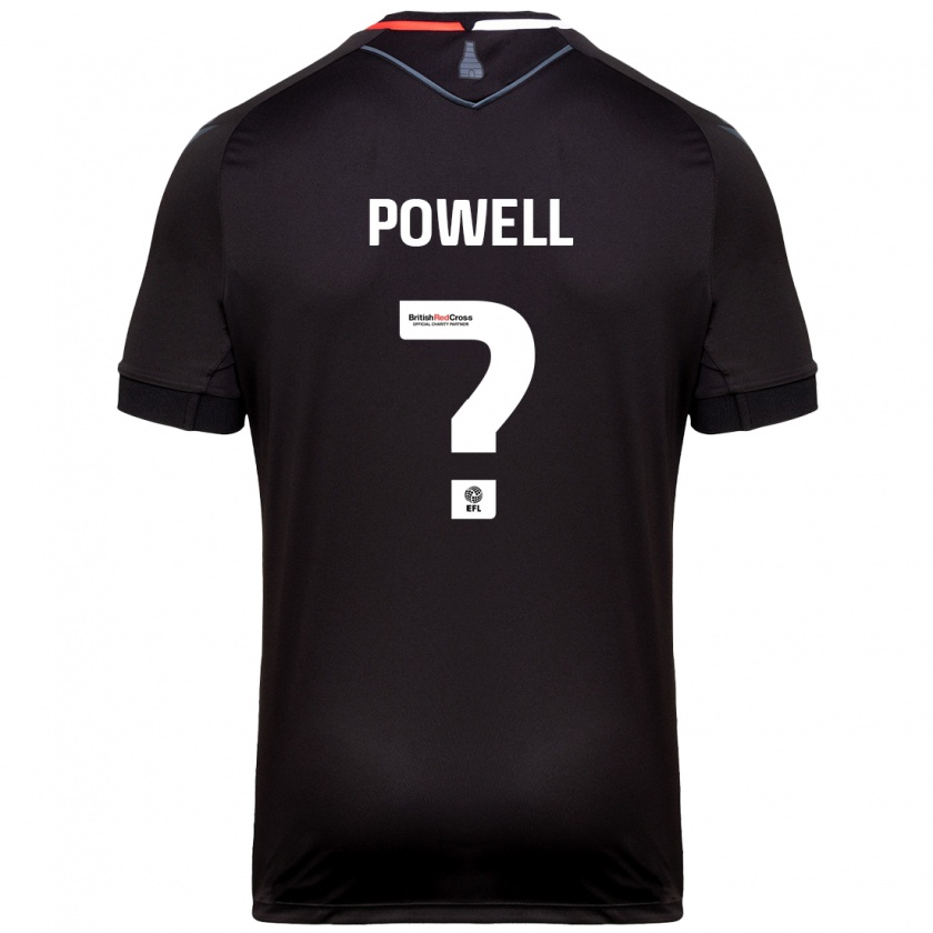 Kandiny Niño Camiseta Owen Powell #0 Negro 2ª Equipación 2024/25 La Camisa Chile