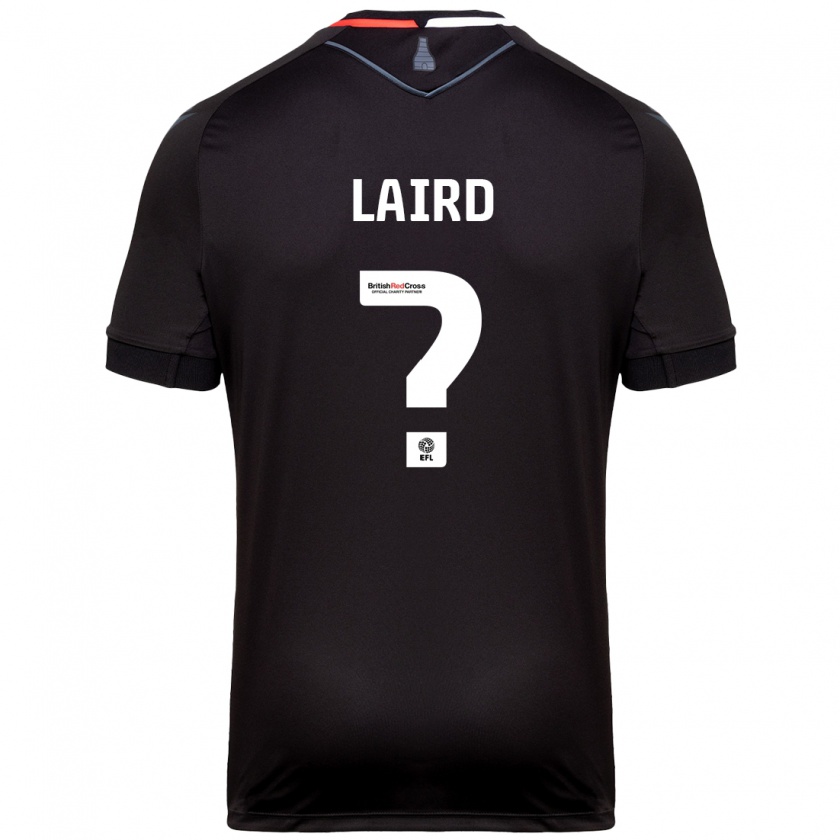 Kandiny Niño Camiseta Logan Laird #0 Negro 2ª Equipación 2024/25 La Camisa Chile