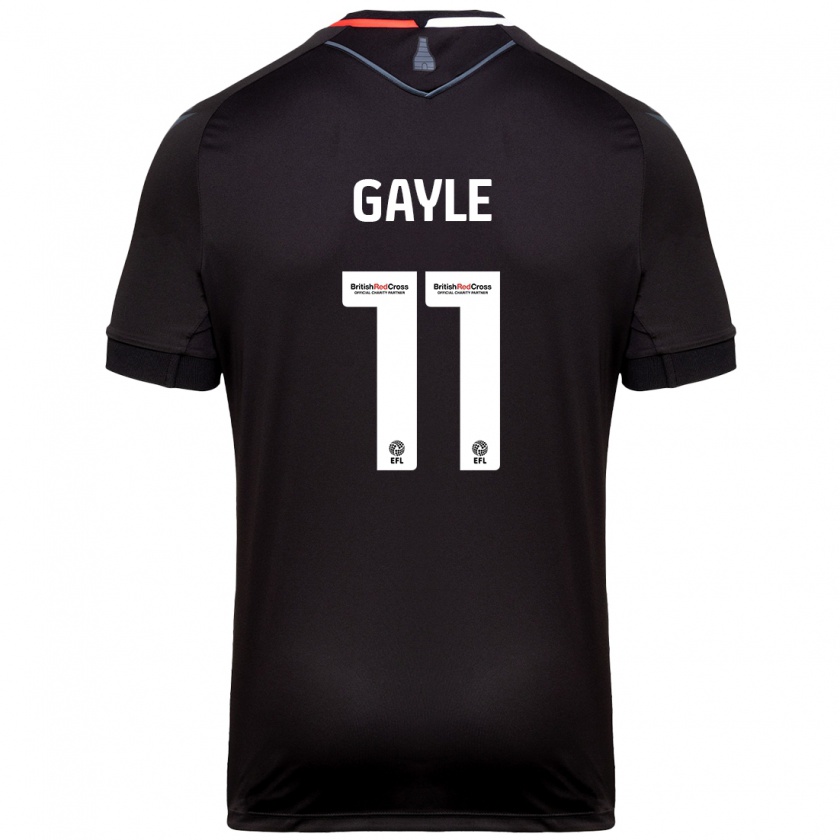 Kandiny Niño Camiseta Dwight Gayle #11 Negro 2ª Equipación 2024/25 La Camisa Chile