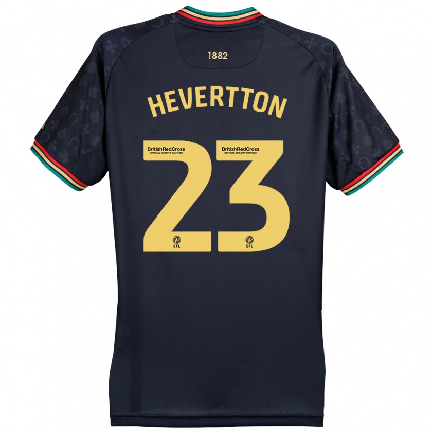 Kandiny Niño Camiseta Hevertton #23 Azul Marino Oscuro 2ª Equipación 2024/25 La Camisa Chile