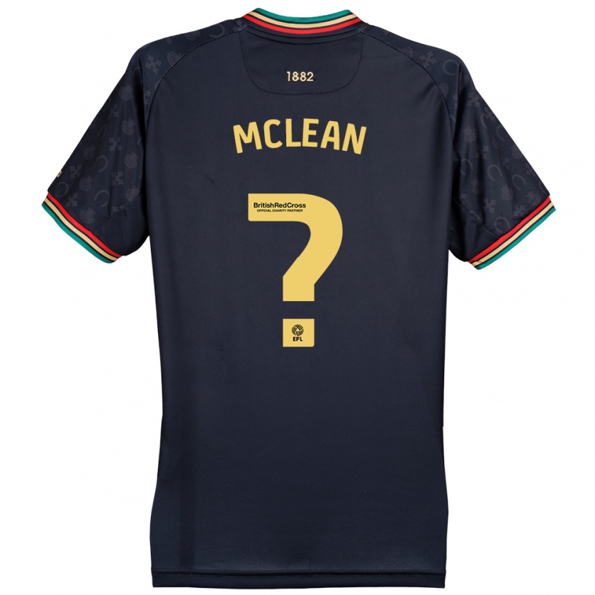 Kandiny Niño Camiseta Mason Mclean #0 Azul Marino Oscuro 2ª Equipación 2024/25 La Camisa Chile