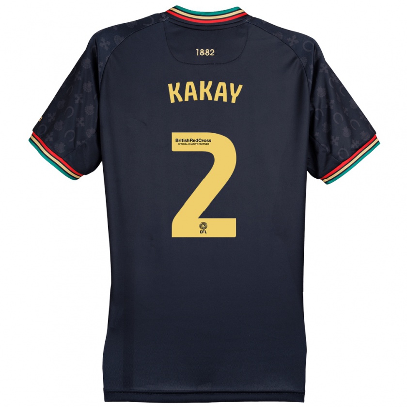 Kandiny Niño Camiseta Osman Kakay #2 Azul Marino Oscuro 2ª Equipación 2024/25 La Camisa Chile