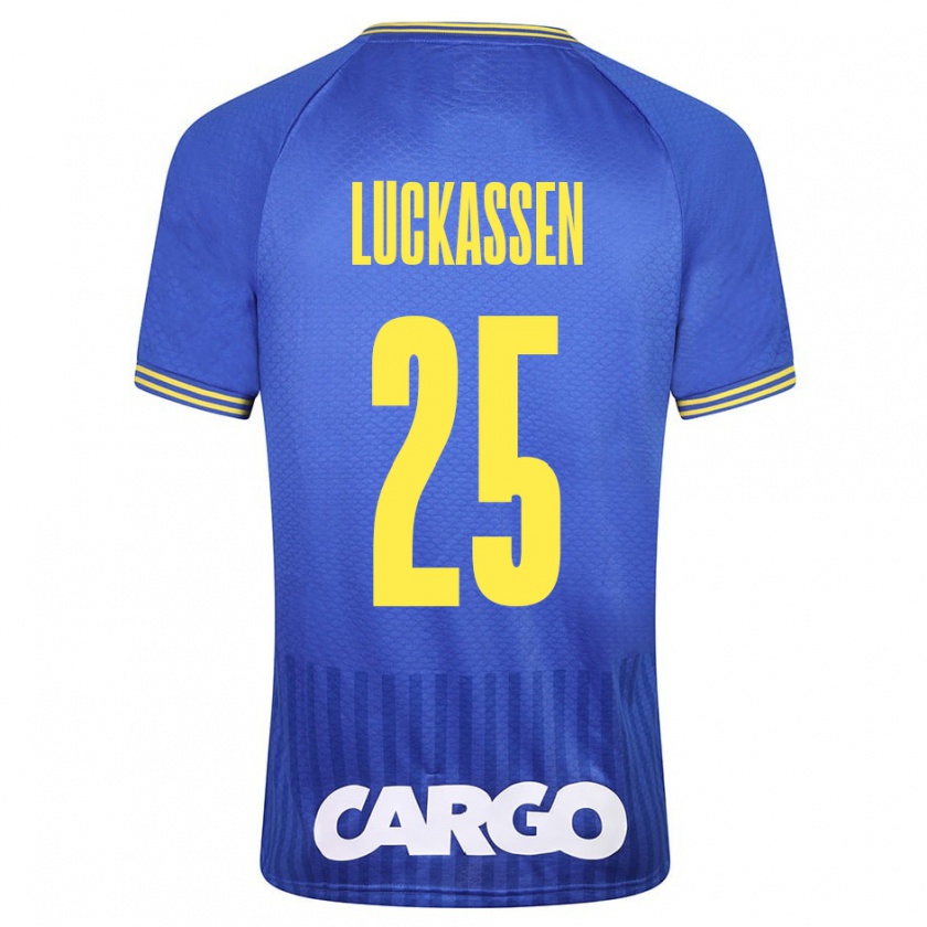 Kandiny Niño Camiseta Derrick Luckassen #25 Blanco 2ª Equipación 2024/25 La Camisa Chile