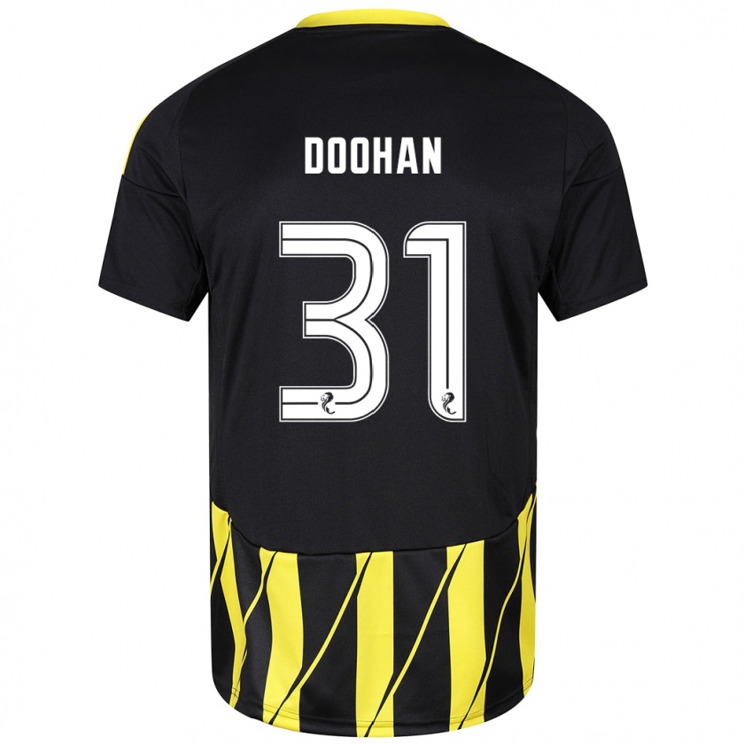 Kandiny Niño Camiseta Ross Doohan #31 Negro Amarillo 2ª Equipación 2024/25 La Camisa Chile