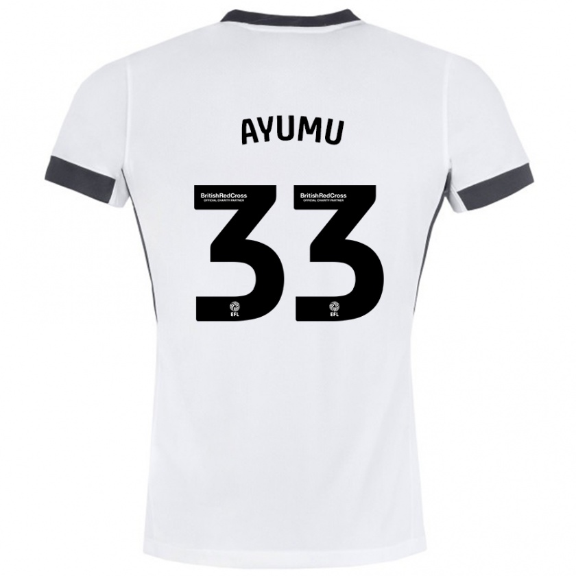 Kandiny Niño Camiseta Ayumu Yokoyama #33 Blanco Negro 2ª Equipación 2024/25 La Camisa Chile