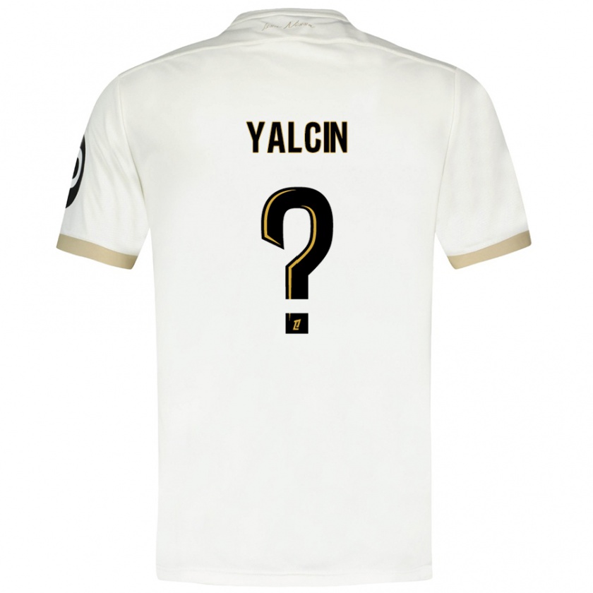 Kandiny Niño Camiseta Noah Yalcin #0 Blanco Dorado 2ª Equipación 2024/25 La Camisa Chile