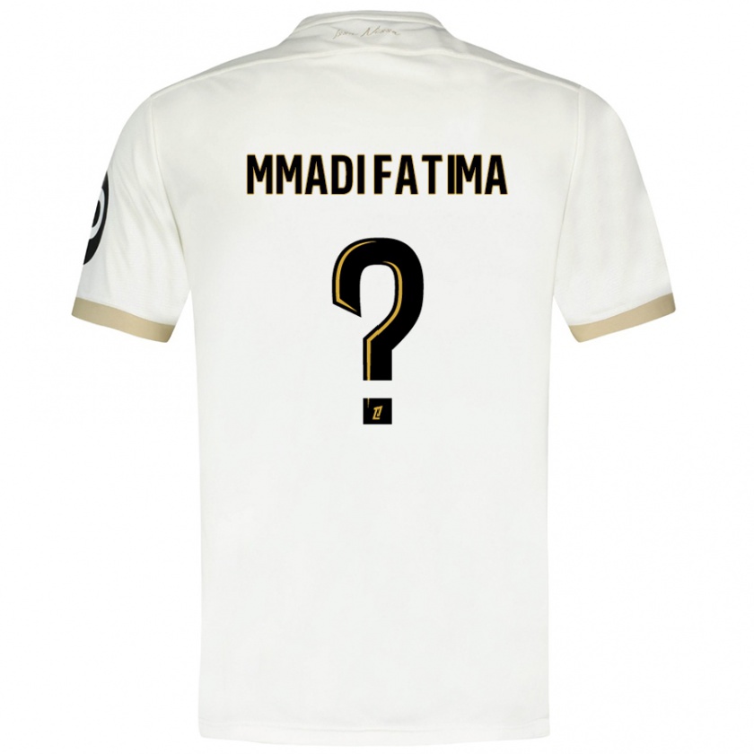 Kandiny Niño Camiseta Ismael Mmadi Fatima #0 Blanco Dorado 2ª Equipación 2024/25 La Camisa Chile