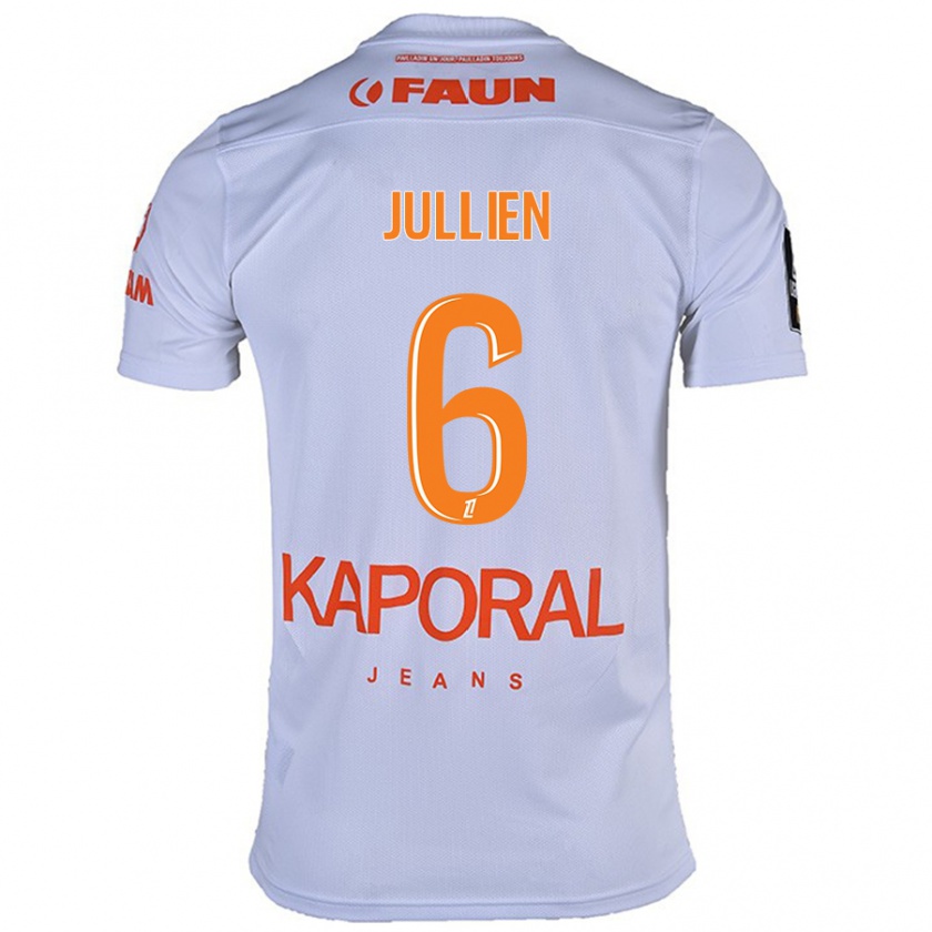 Kandiny Niño Camiseta Christopher Jullien #6 Blanco 2ª Equipación 2024/25 La Camisa Chile