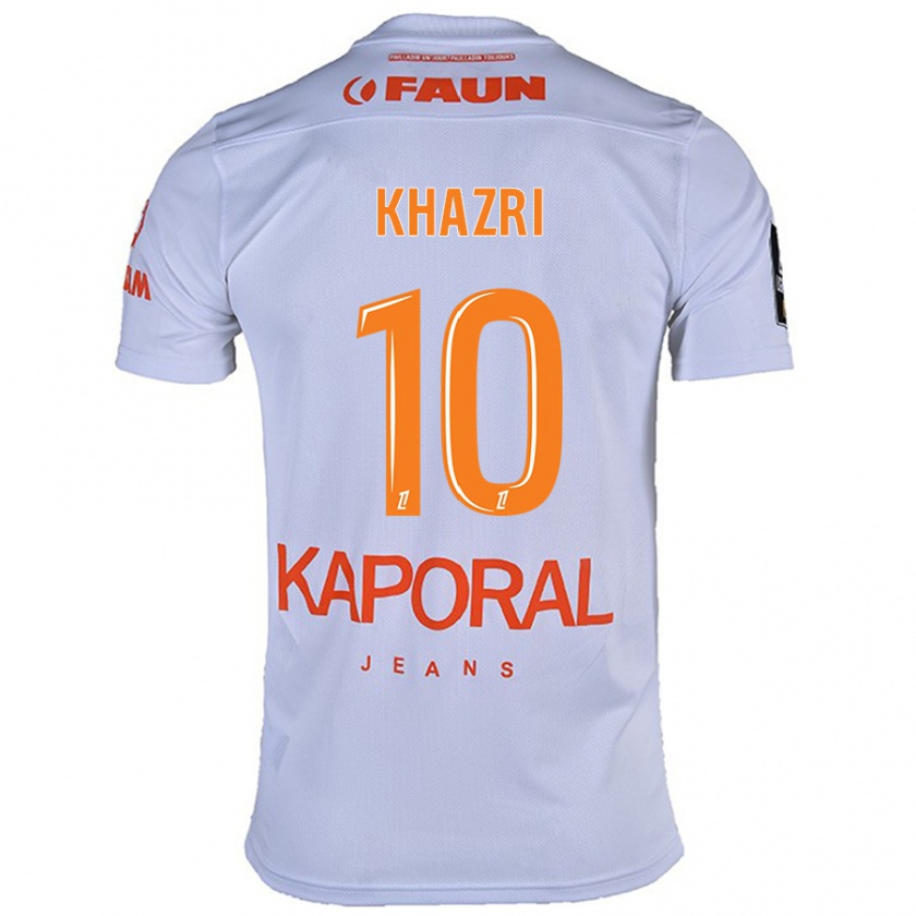 Kandiny Niño Camiseta Wahbi Khazri #10 Blanco 2ª Equipación 2024/25 La Camisa Chile