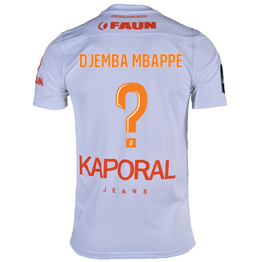 Kandiny Niño Camiseta Yvan Djemba Mbappé #0 Blanco 2ª Equipación 2024/25 La Camisa Chile