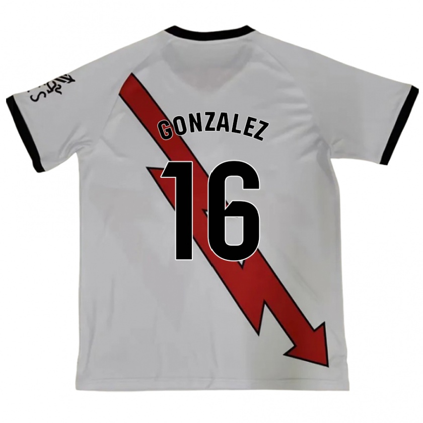 Kandiny Niño Camiseta Aitor González #16 Rojo 2ª Equipación 2024/25 La Camisa Chile