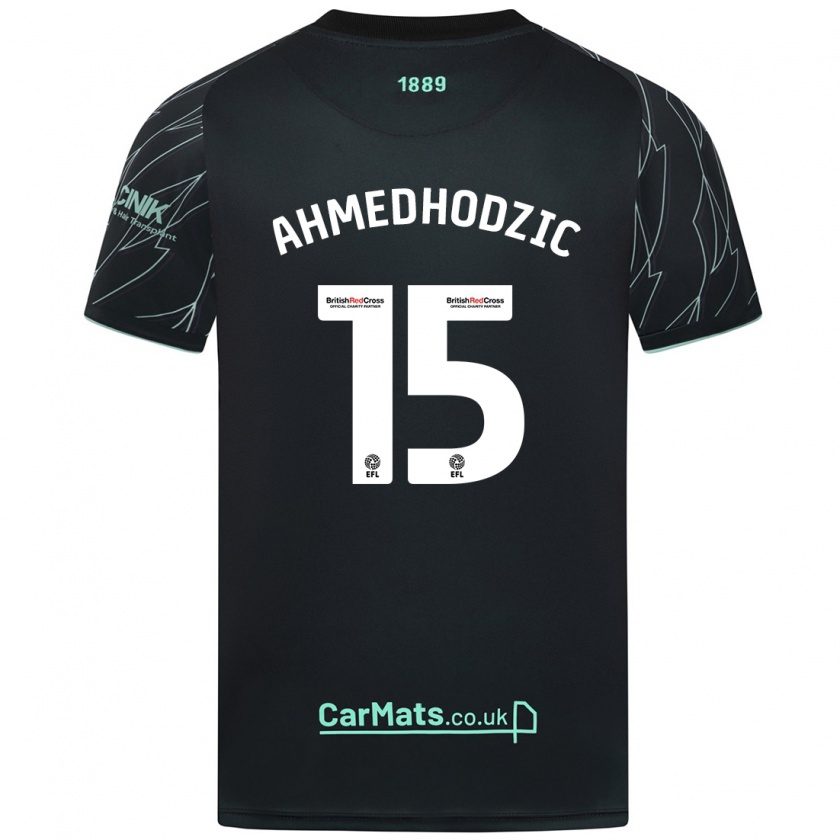 Kandiny Niño Camiseta Anel Ahmedhodzic #15 Negro Verde 2ª Equipación 2024/25 La Camisa Chile