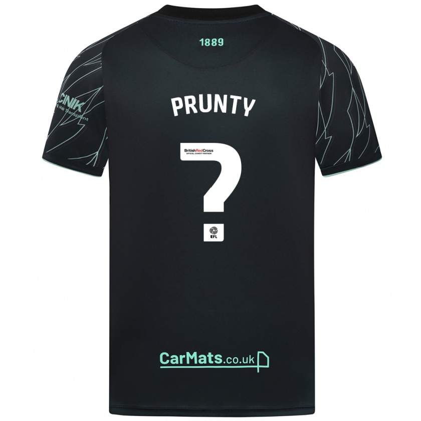 Kandiny Niño Camiseta Jayden Prunty #0 Negro Verde 2ª Equipación 2024/25 La Camisa Chile