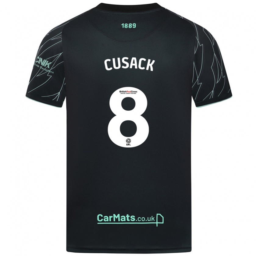 Kandiny Niño Camiseta Maddy Cusack † #8 Negro Verde 2ª Equipación 2024/25 La Camisa Chile