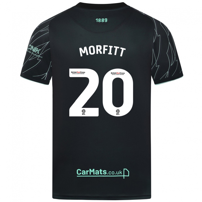 Kandiny Niño Camiseta Izzy Morfitt #20 Negro Verde 2ª Equipación 2024/25 La Camisa Chile