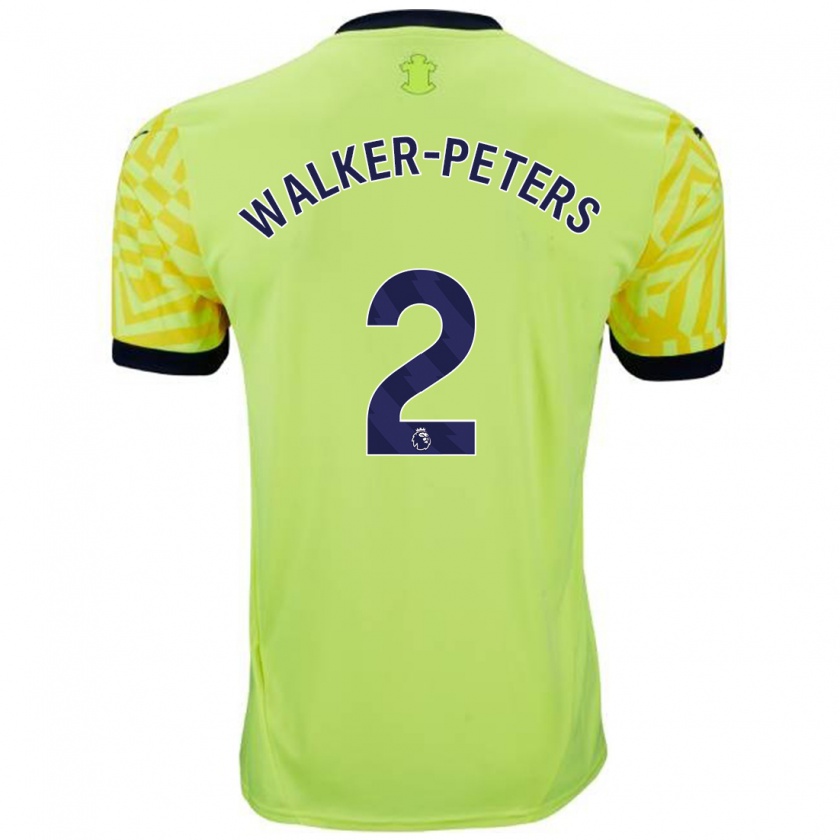 Kandiny Niño Camiseta Kyle Walker-Peters #2 Amarillo 2ª Equipación 2024/25 La Camisa Chile